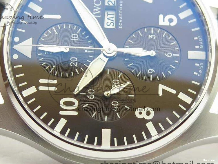 MIROTIME 0523 SunProtective Pilot Chrono IW377713 ZF 1:1 Best Edition Brown Dial On Brown Leather Strap A 7214